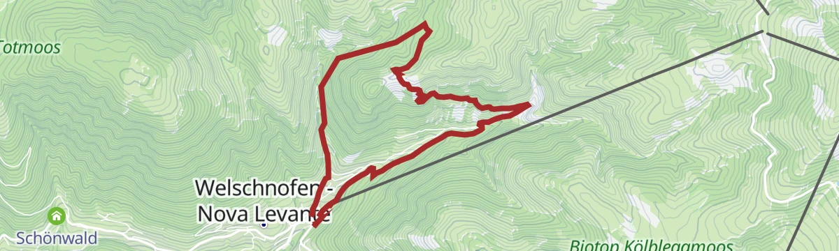 Route map: Escursione ad anello al maso Jocher Hof sopra Nova Levante